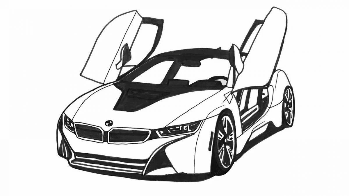 Bmw i8 рисовать