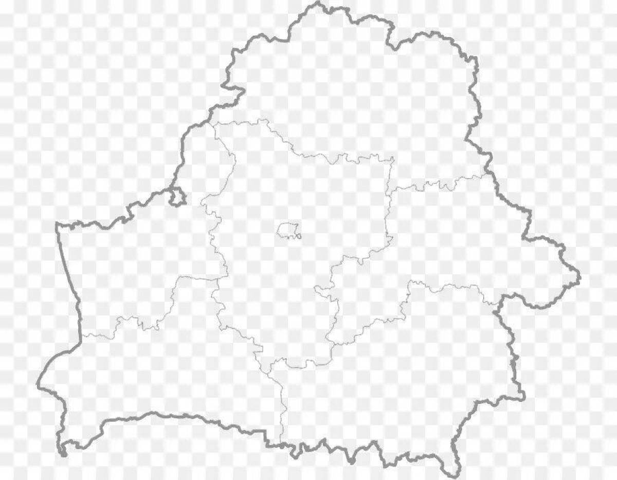 Контурная карта Белоруссии
