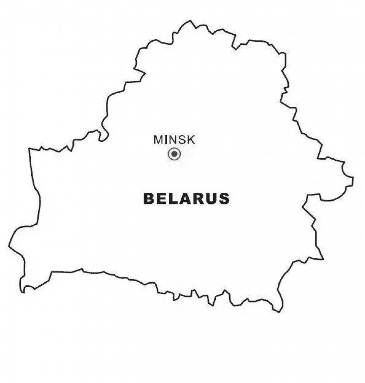 Карта Беларуси контур