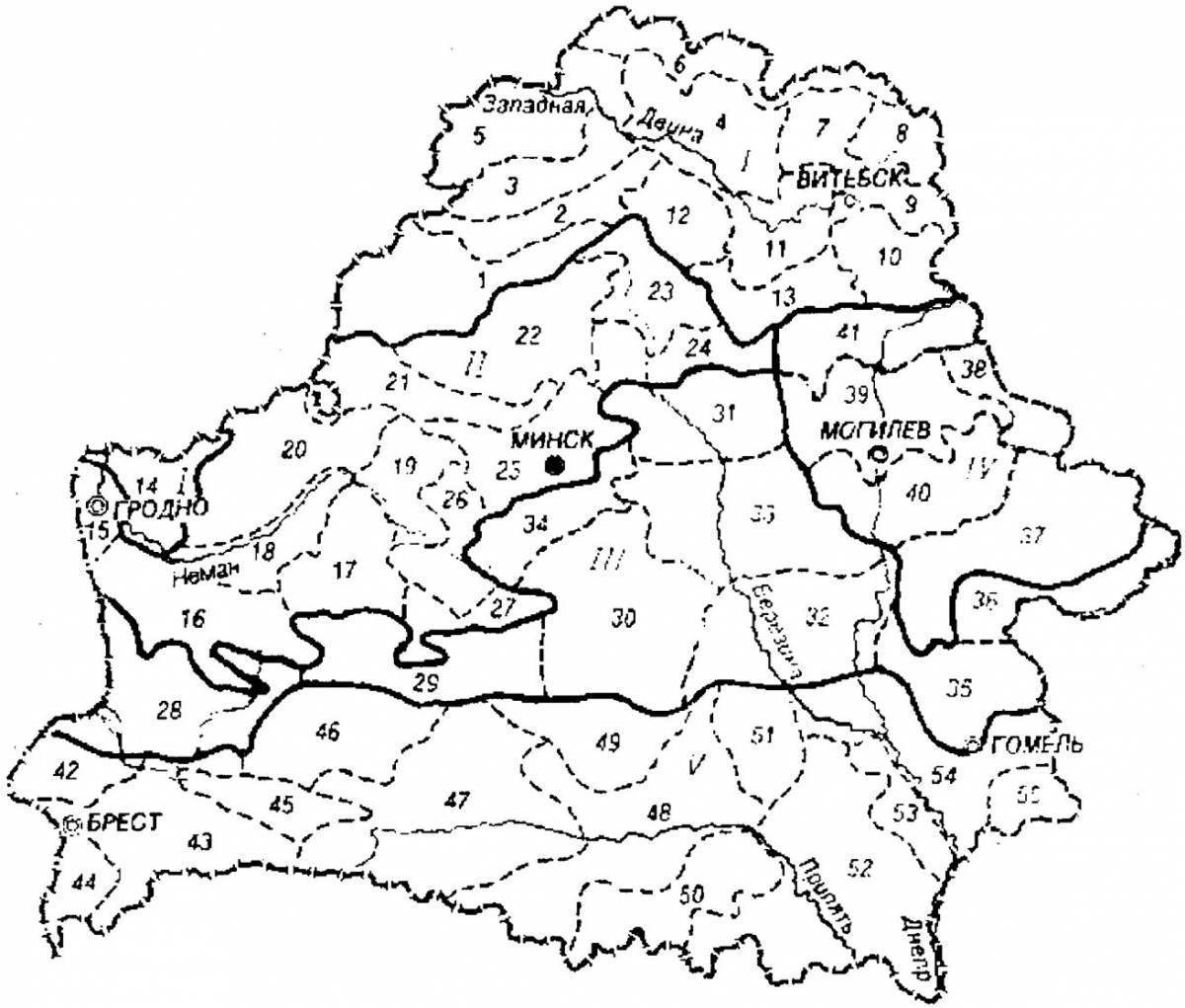 Карта белоруссии распечатать