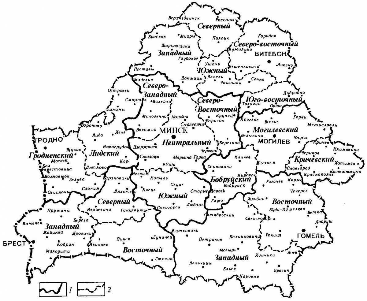 Карта рб с границами