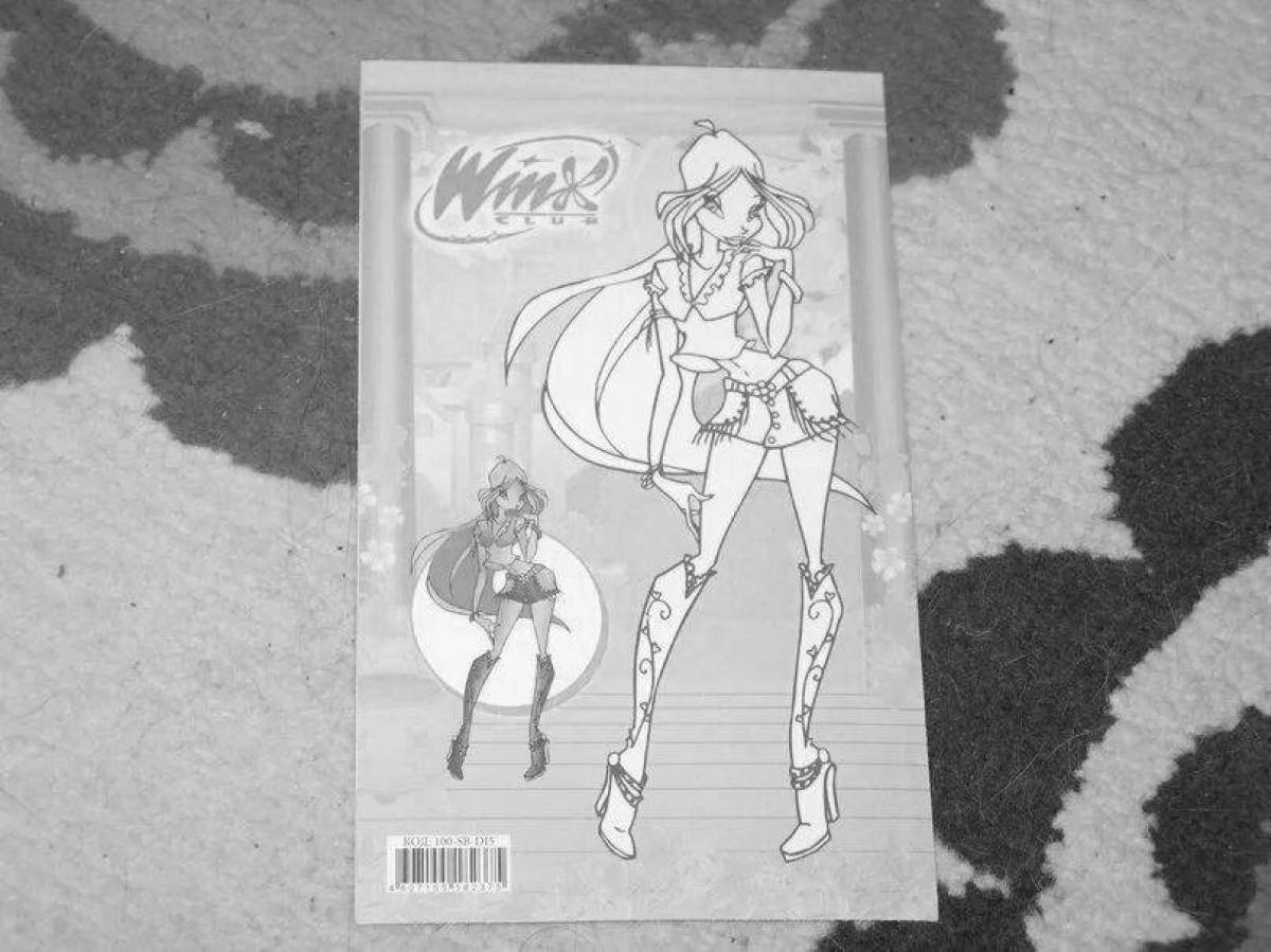 Adorable Winx stickers coloring