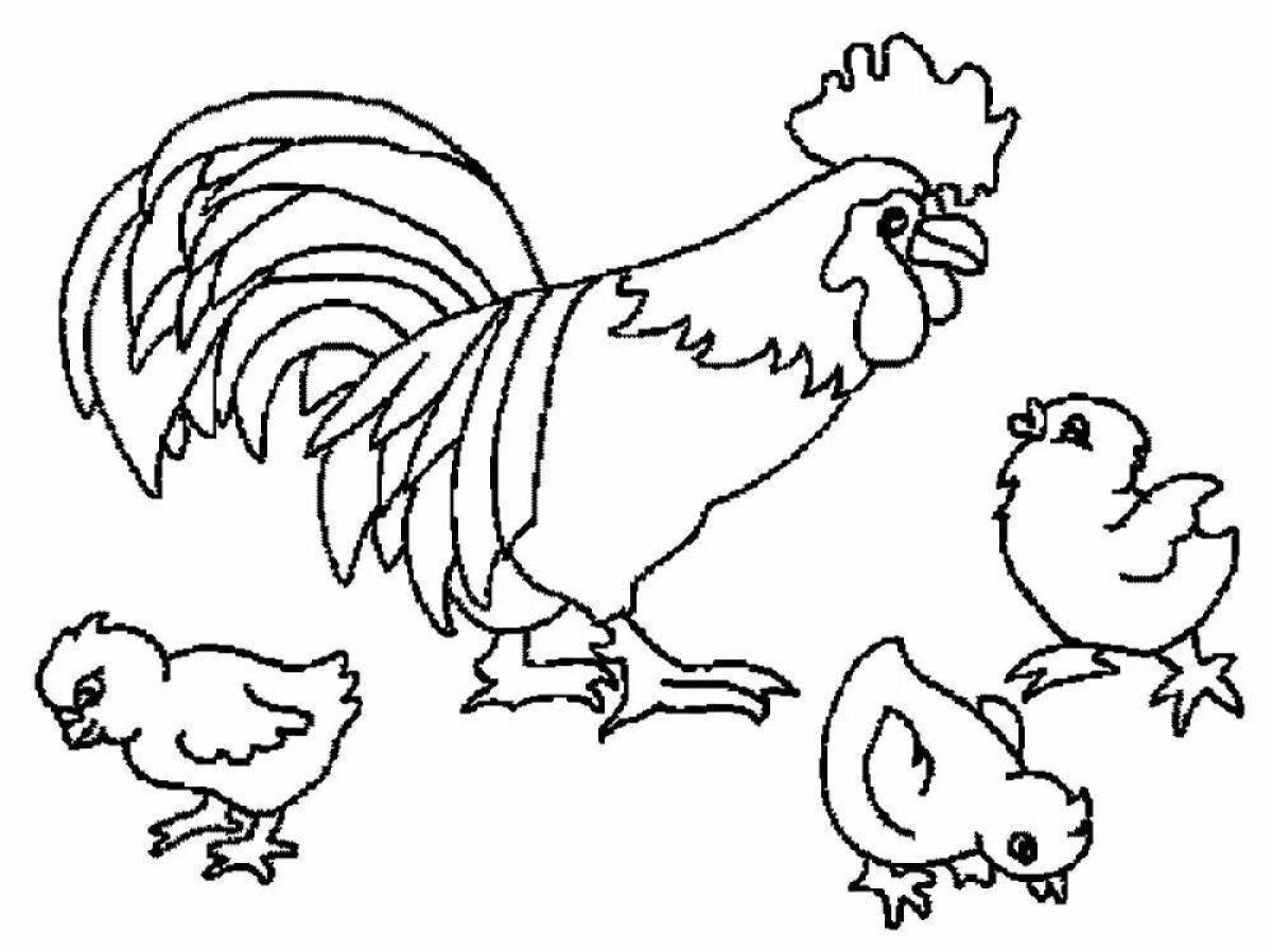 Color-frenzy үy құstary coloring page