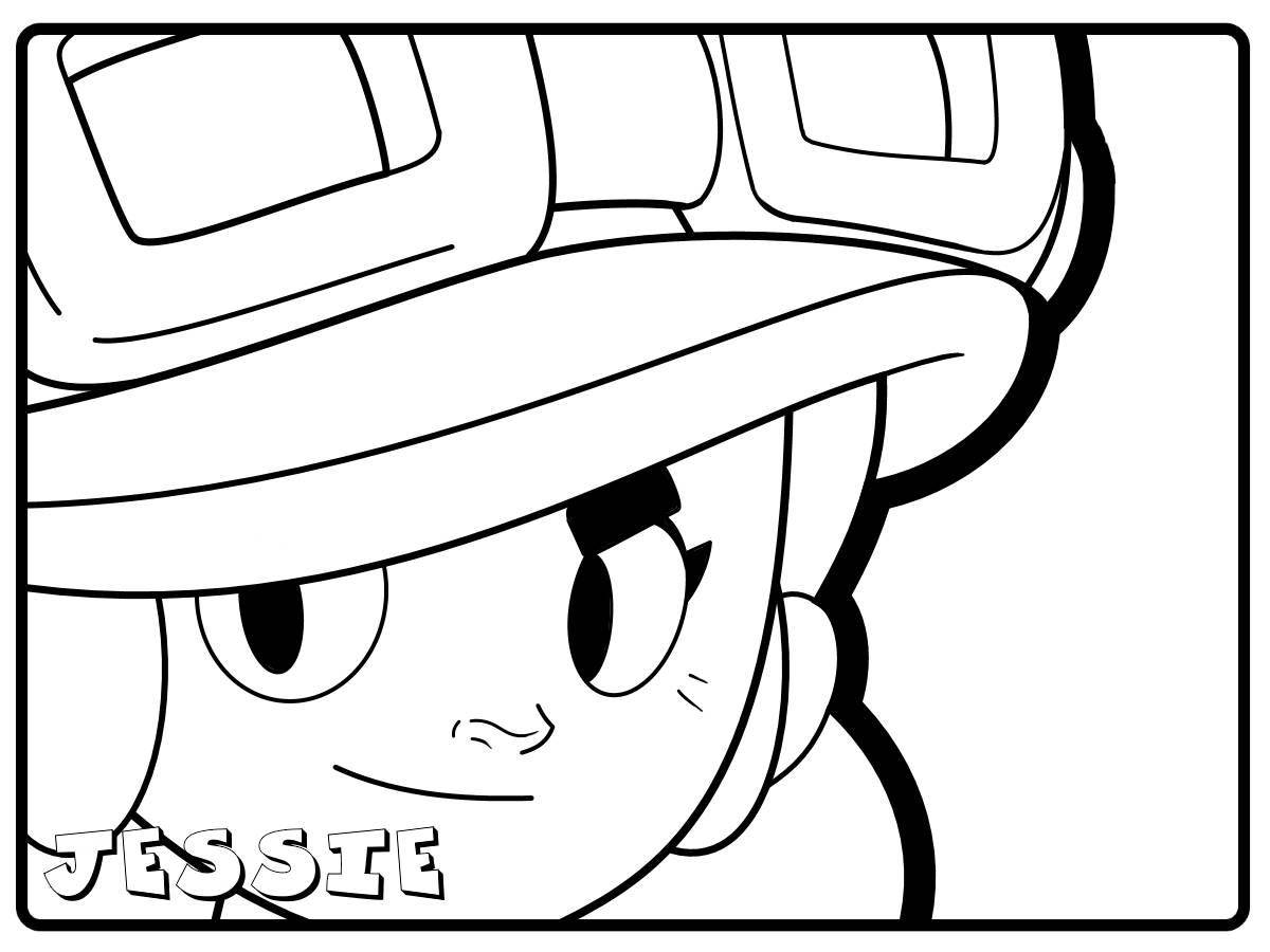 Coloring page of animated brawler icons