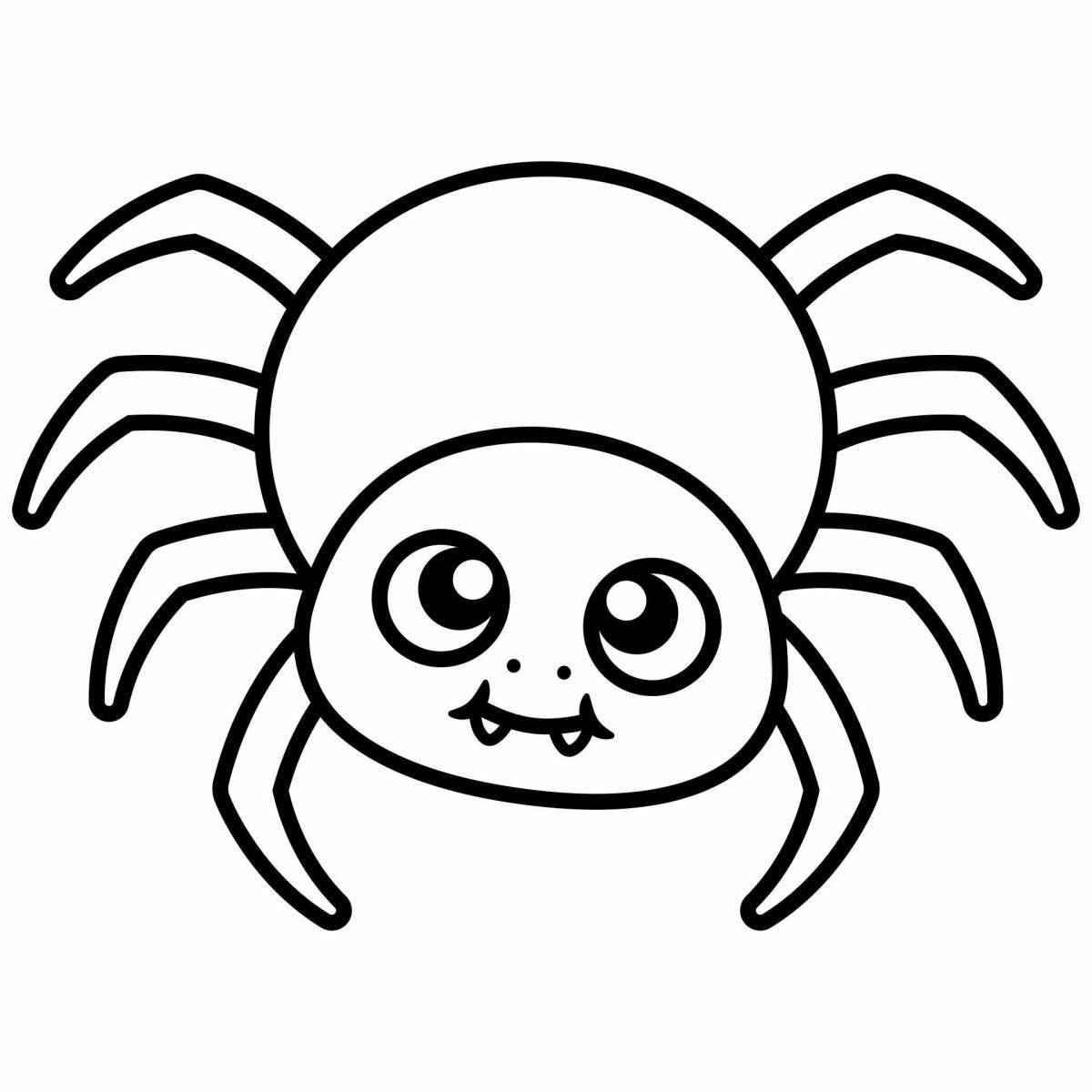 Attractive coloring pages spiders