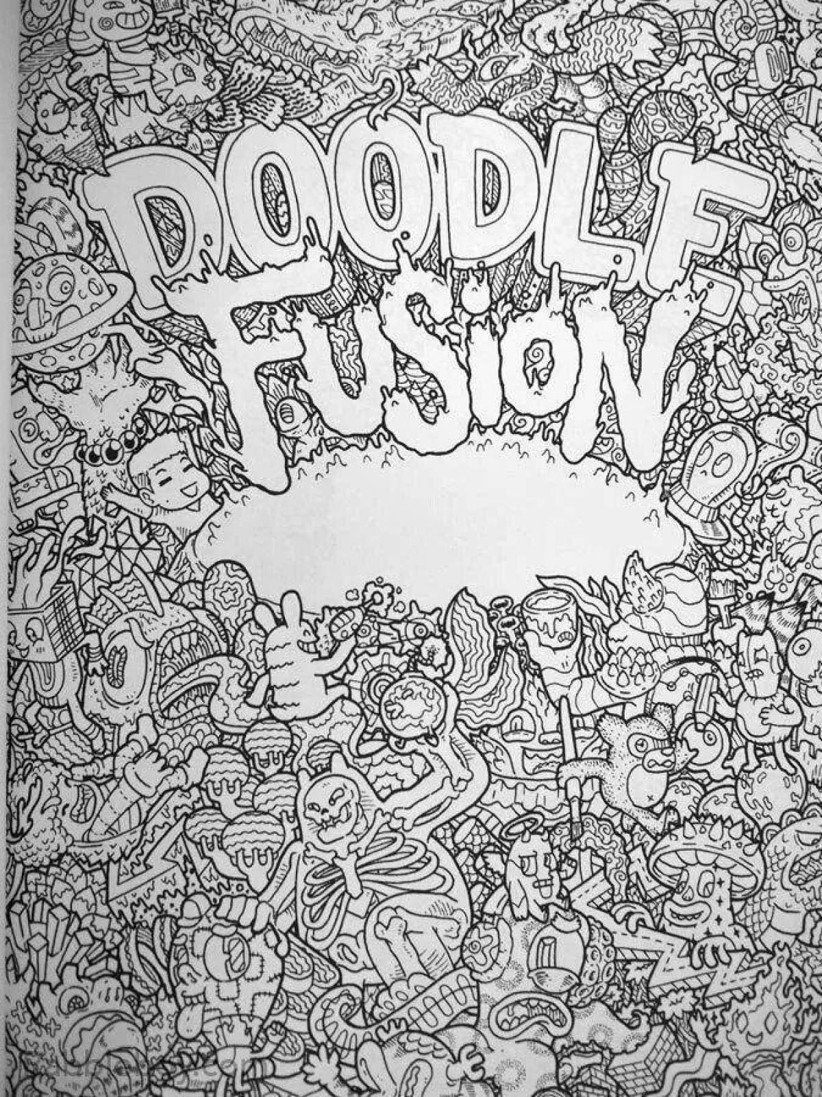 Color-explosion coloring page doodle commotion