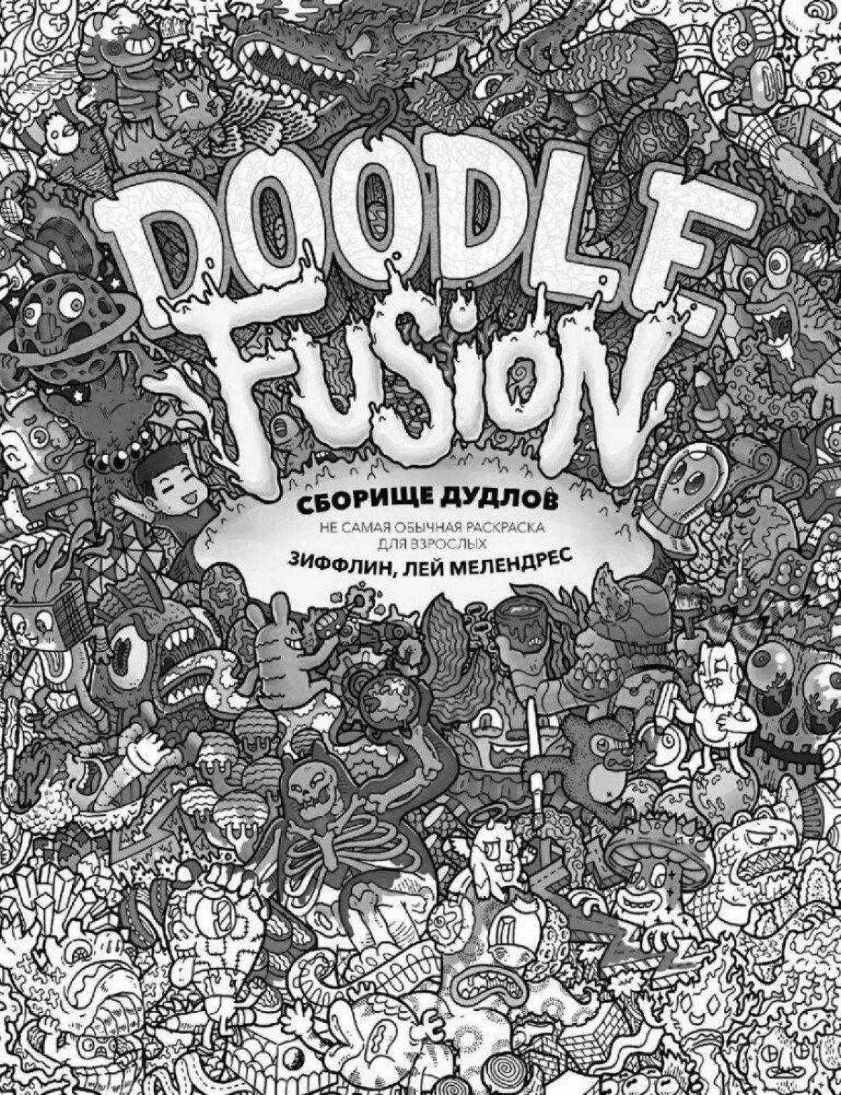Color-frenzy coloring page doodle commotion