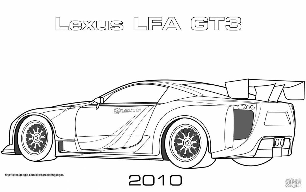 Coloring page cute lexus car