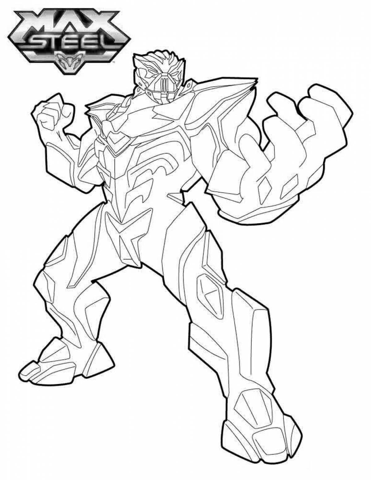 Coloring page of vibrant fusion max