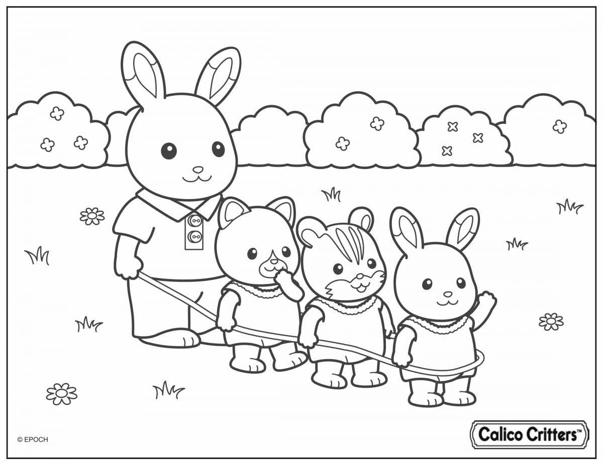 Фото Семейная раскраска giggly bunny