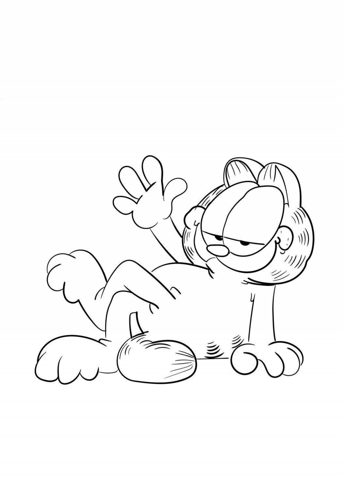 Garfield cat funny coloring book