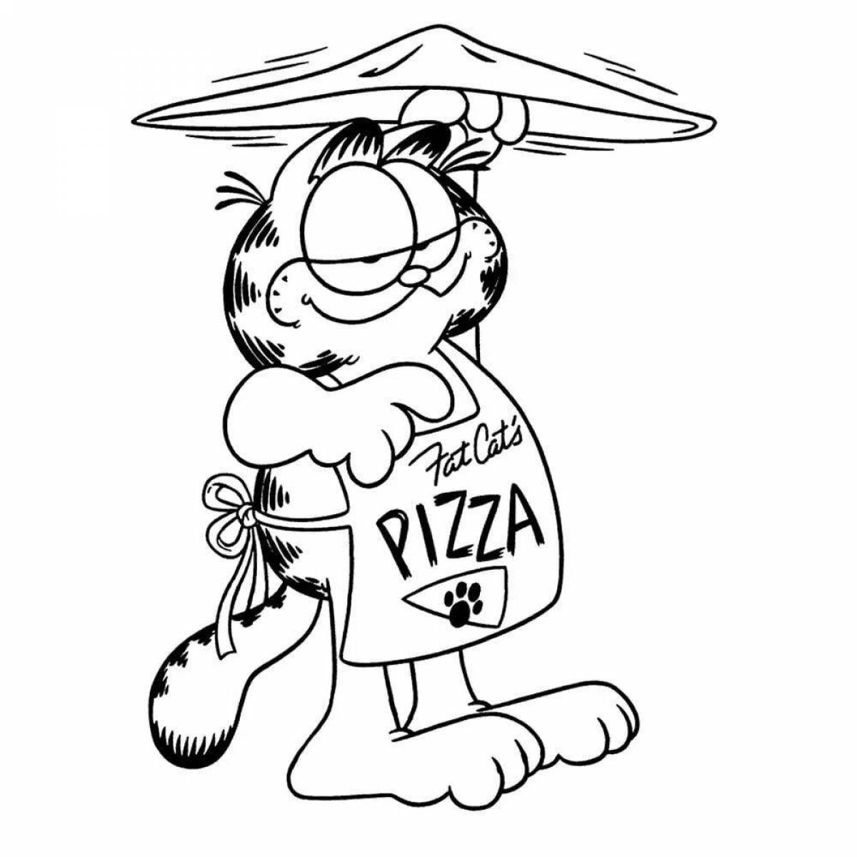 Coloring book witty cat Garfield