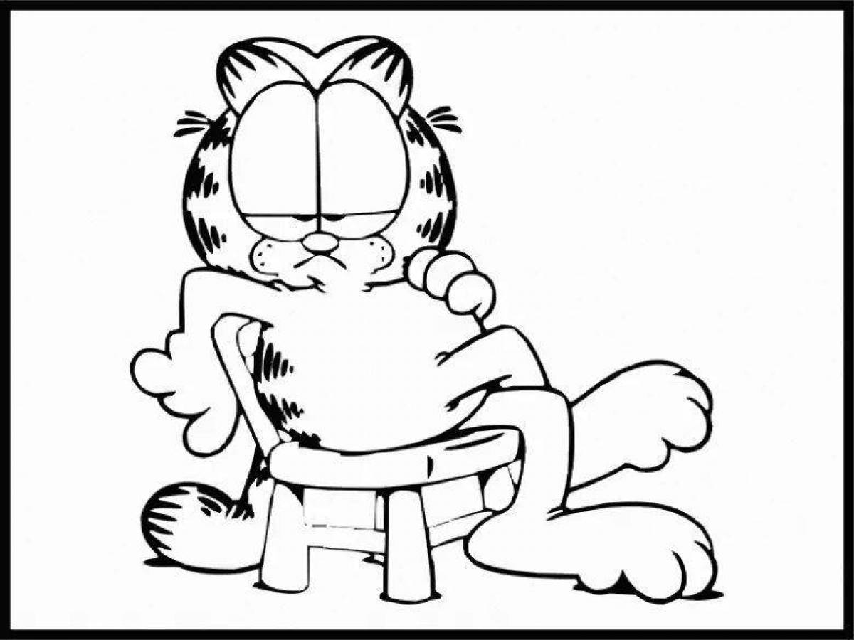 Coloring book brave cat Garfield