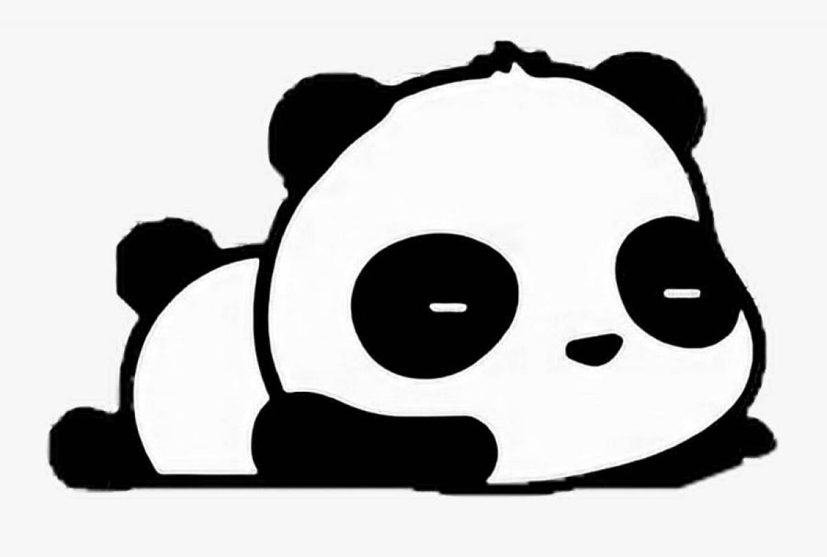 Фото Анимированная страница раскраски панды