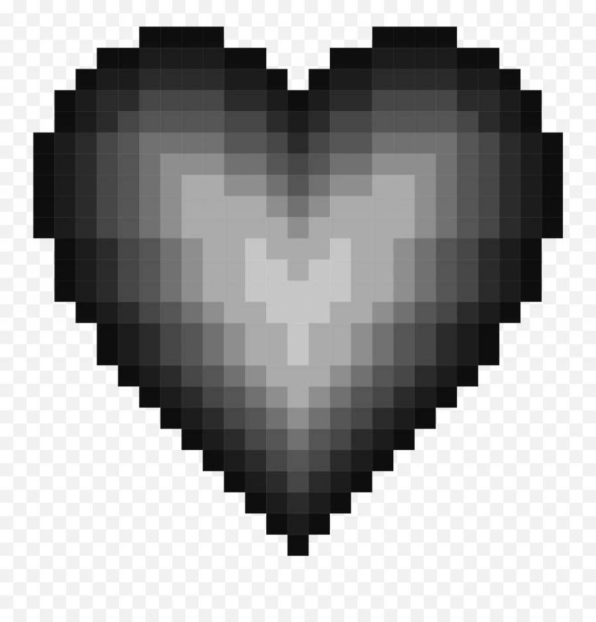 Фото Забавная страница раскраски minecraft heart