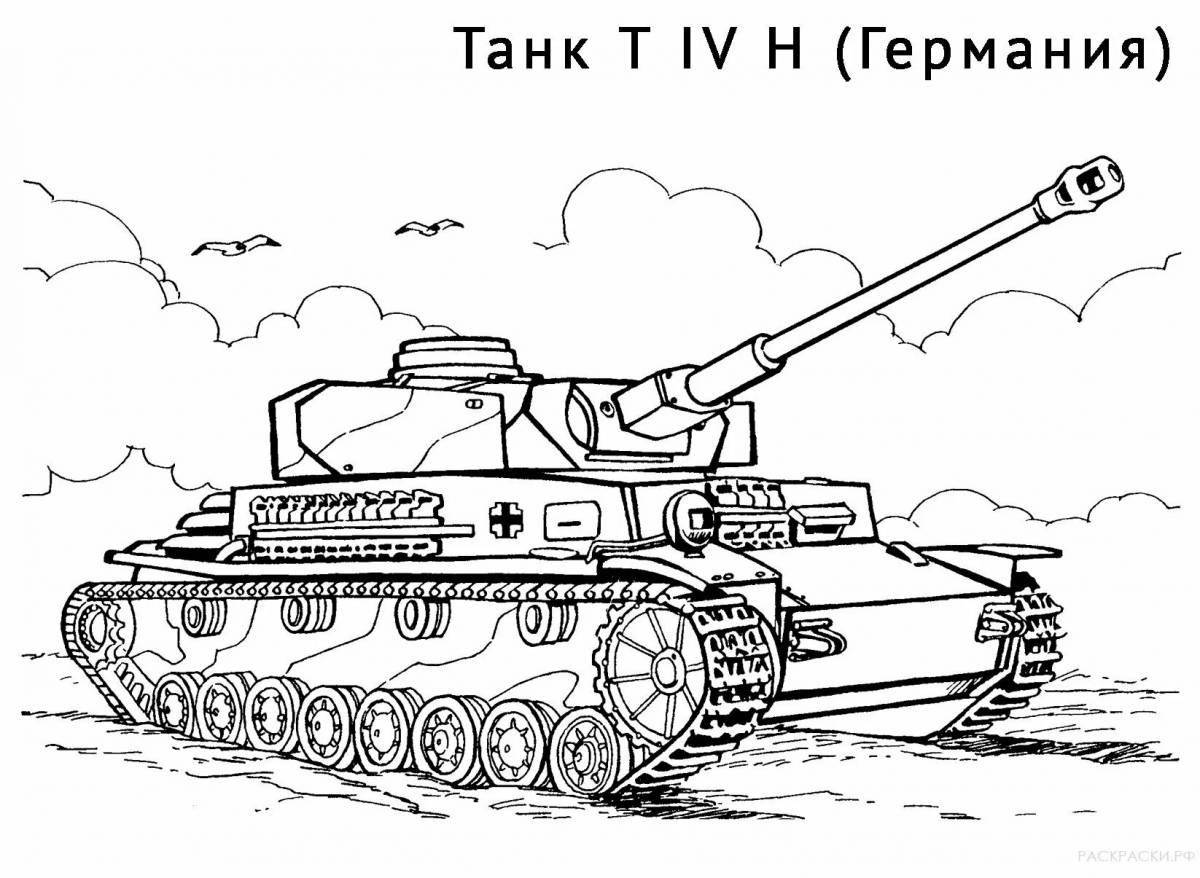 Фото Раскраска величественный советский танк