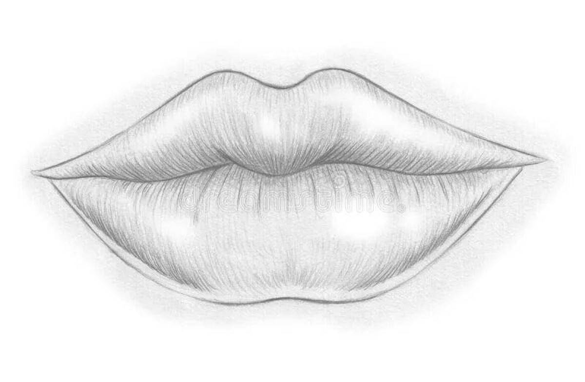 Фото Привлекательная страница раскраски губ девушки
