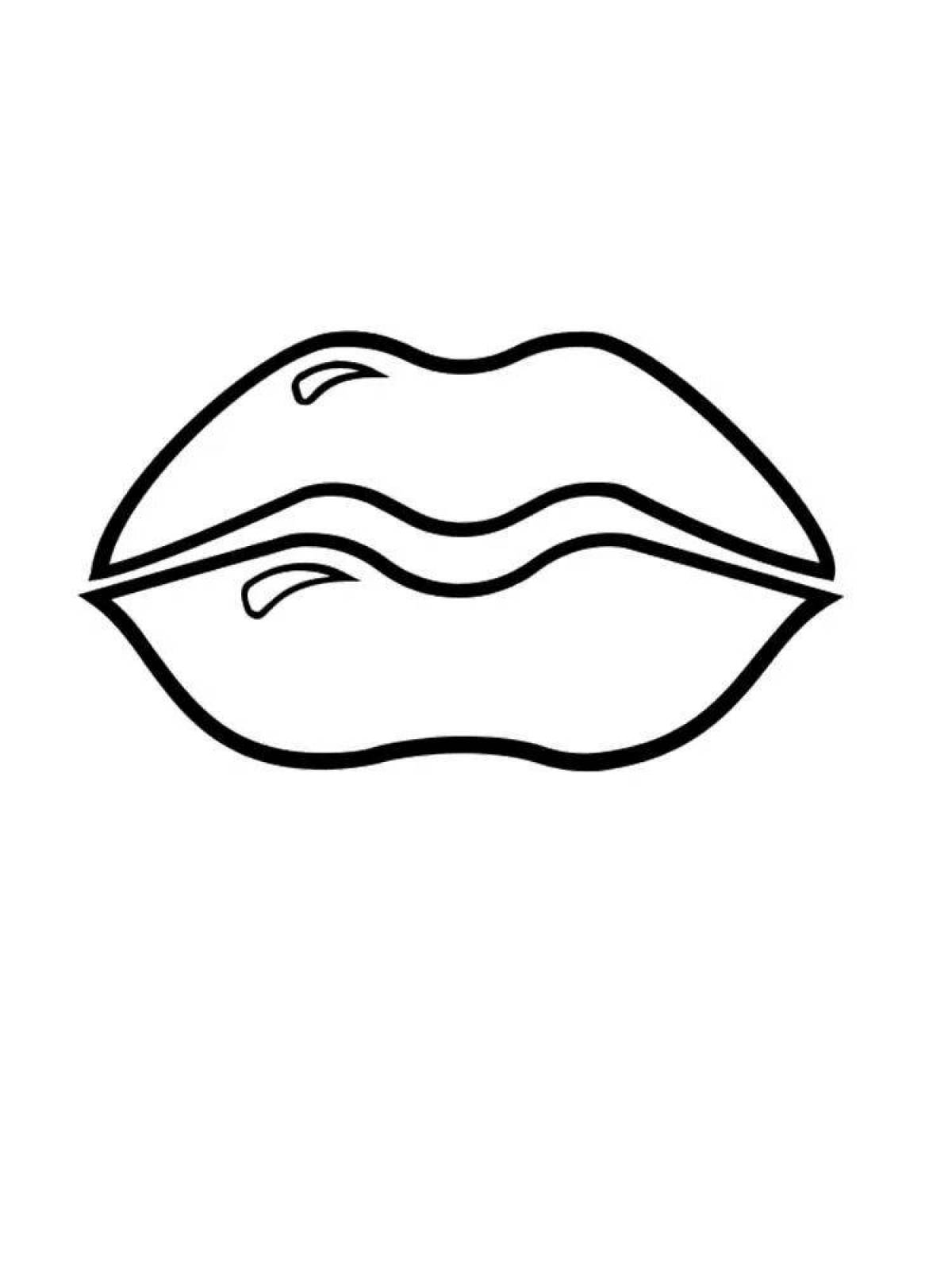 Фото Раскраска великолепные губы девушки