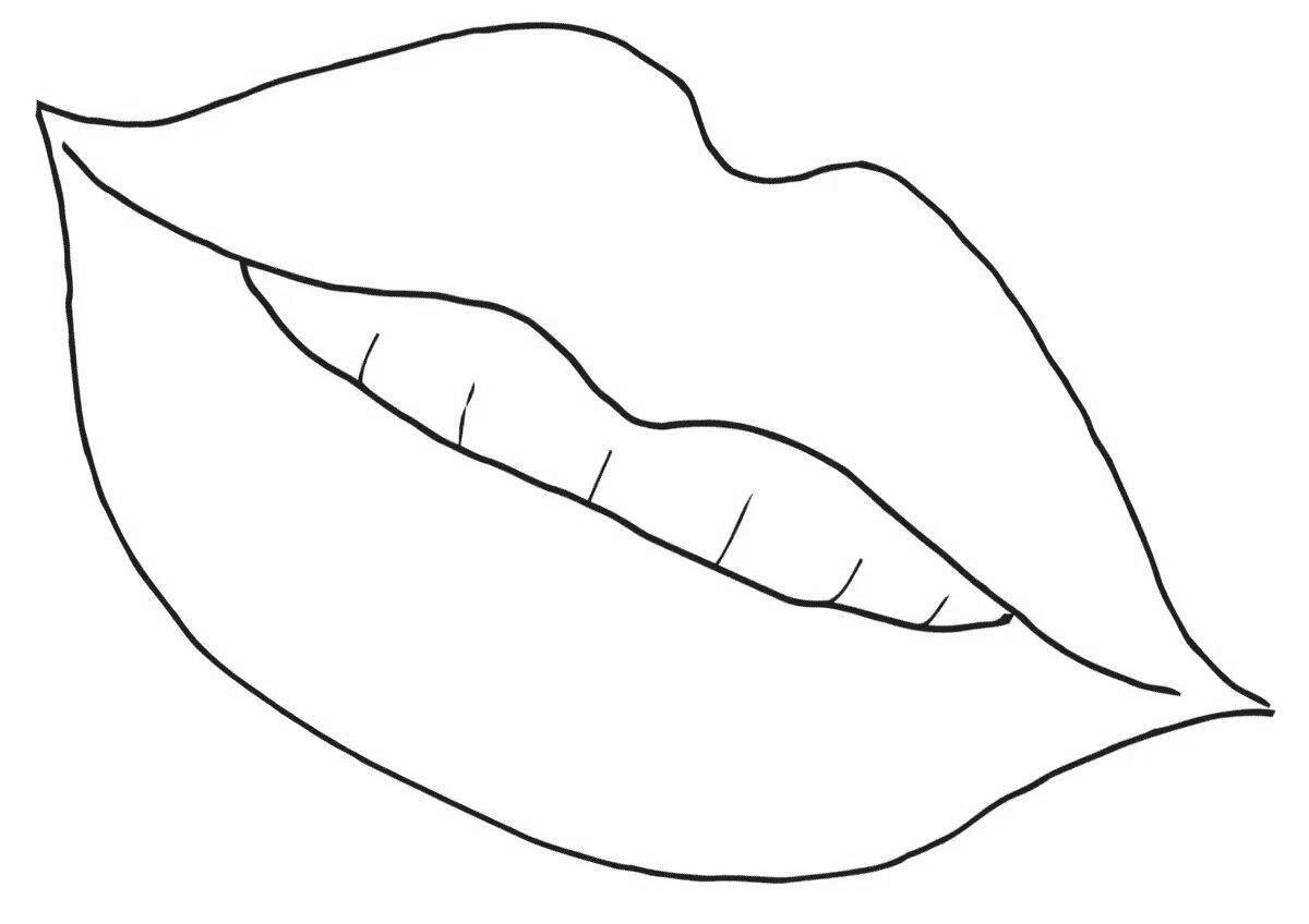 Фото Раскраска сказочные губы девушки