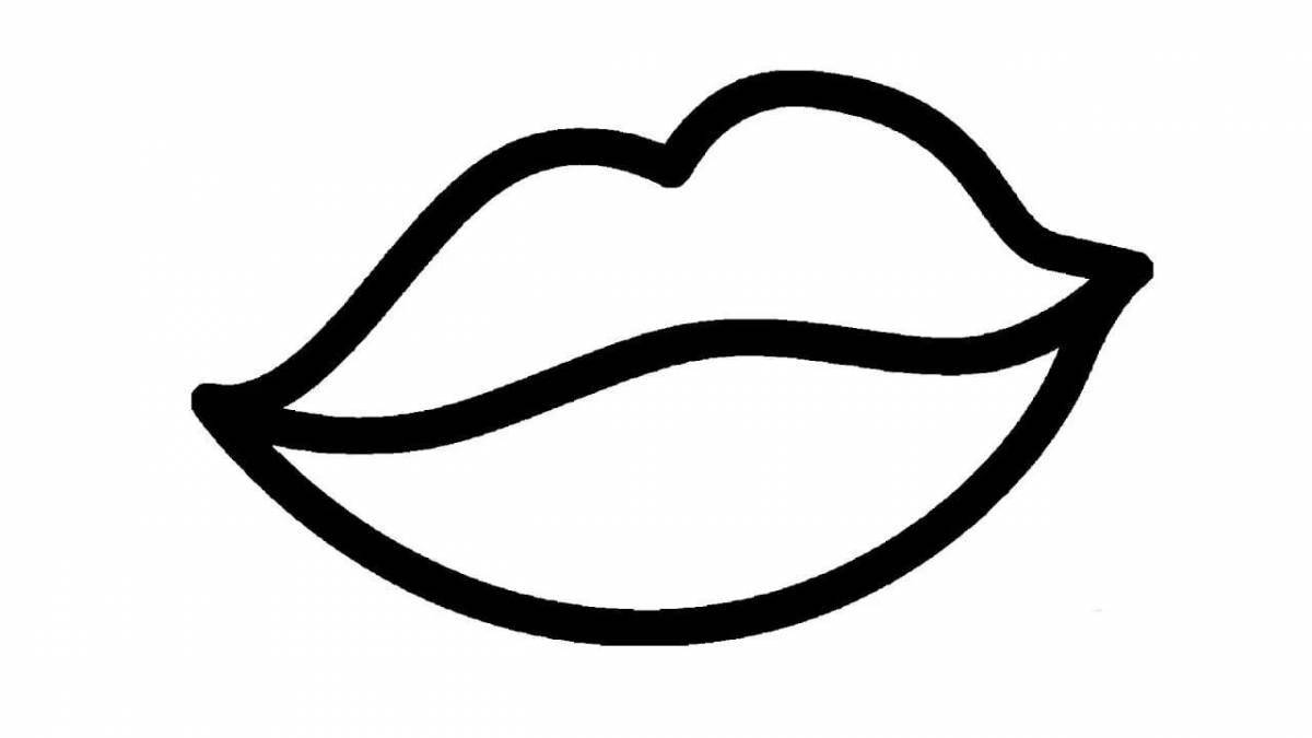 Фото Раскраска элегантные губы девушки