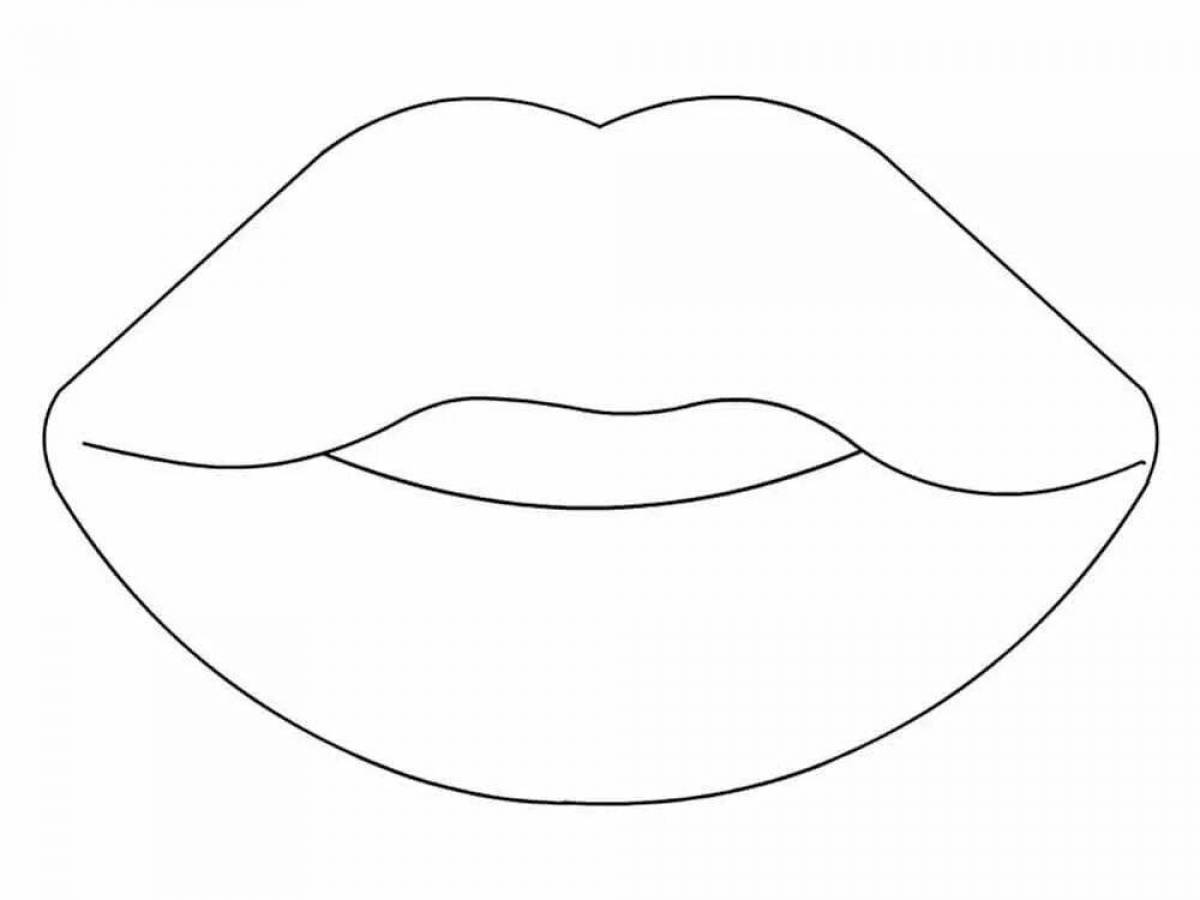 Фото Раскраска экзотические губы девушки