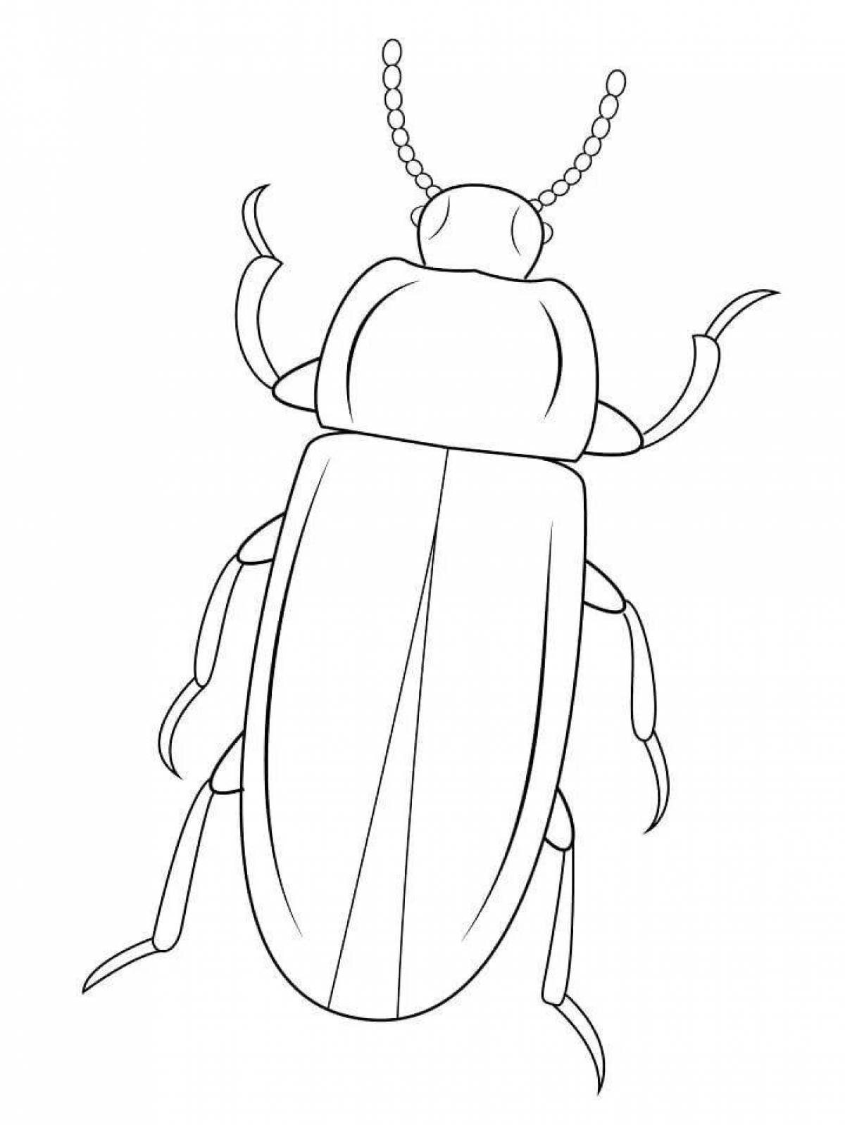 Фото Анимированная страница раскраски майского жука