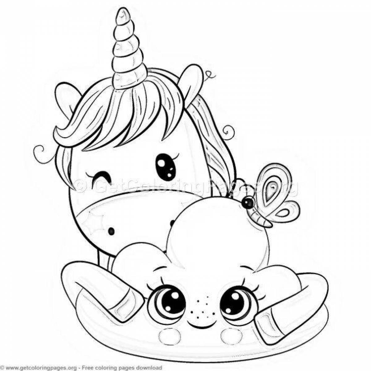 Фото Изысканная раскраска unicorn baby