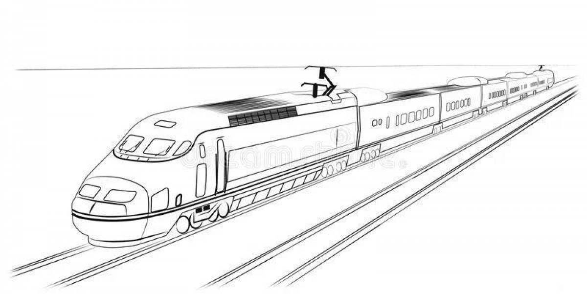 Скоростной поезд рисунок