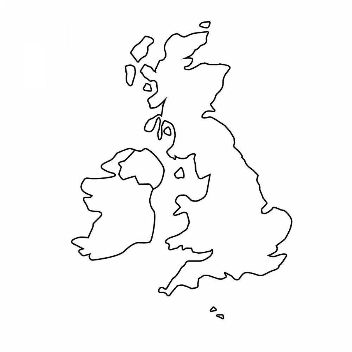 Great Britain Map контурная карта