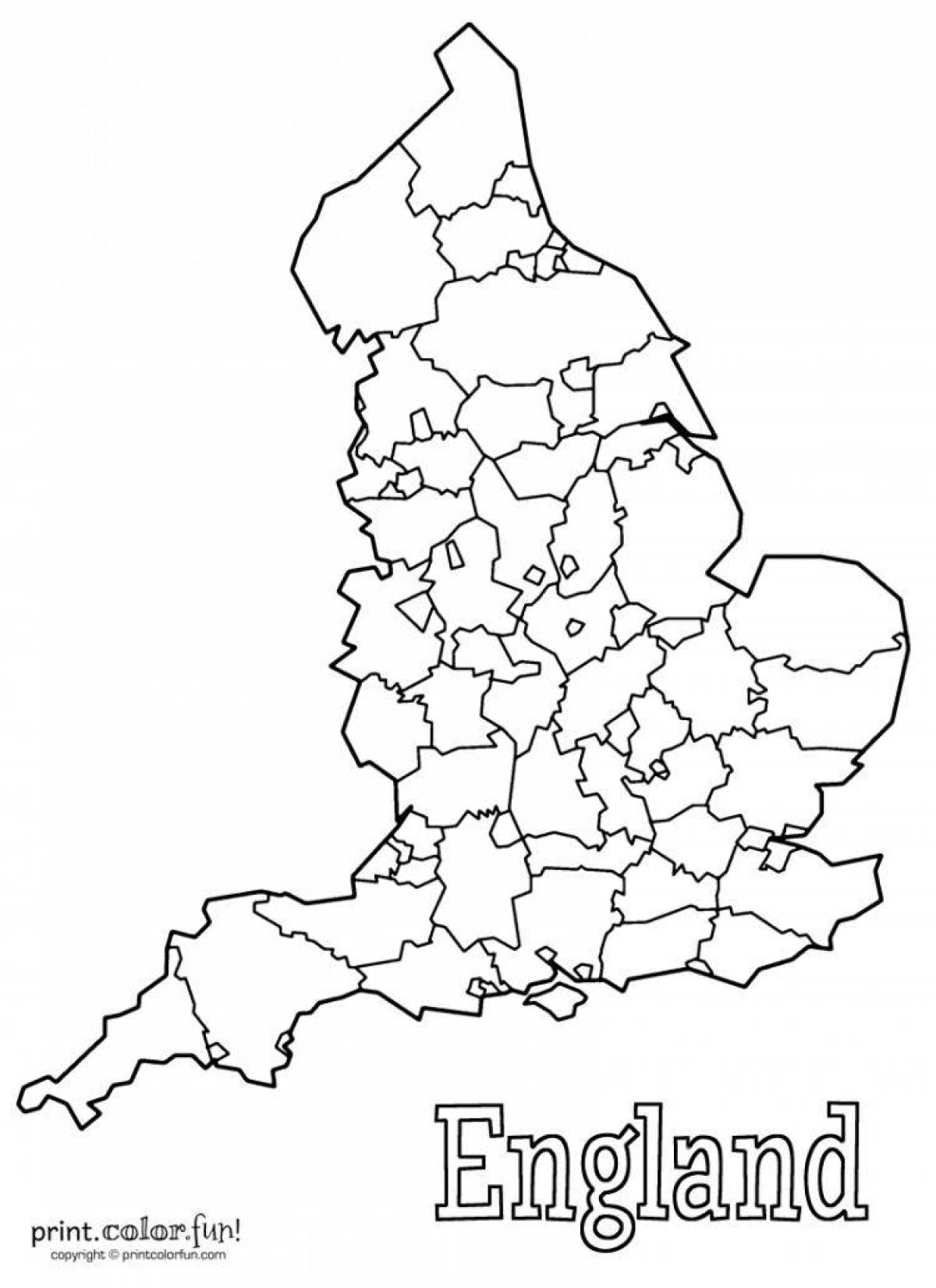 Карта Великобритании раскрасить
