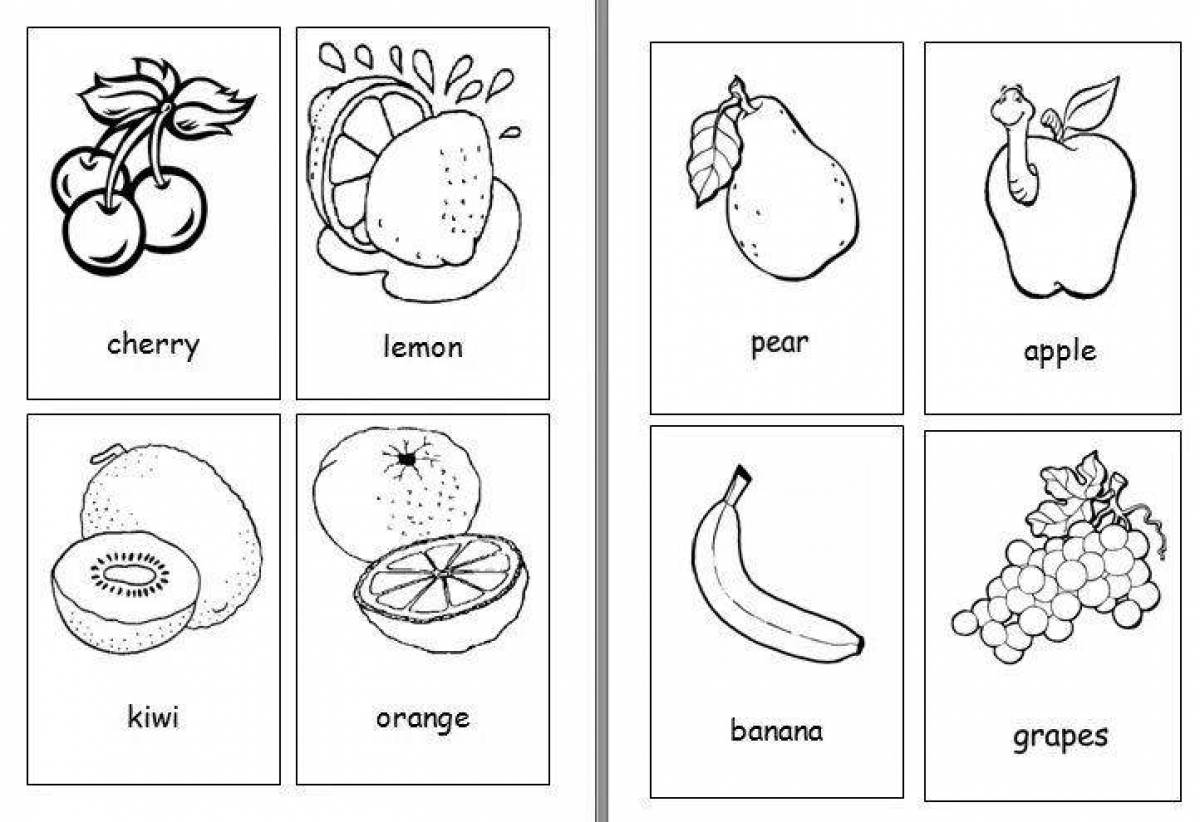 Фрукты и овощи картинки для детей карточки на английском