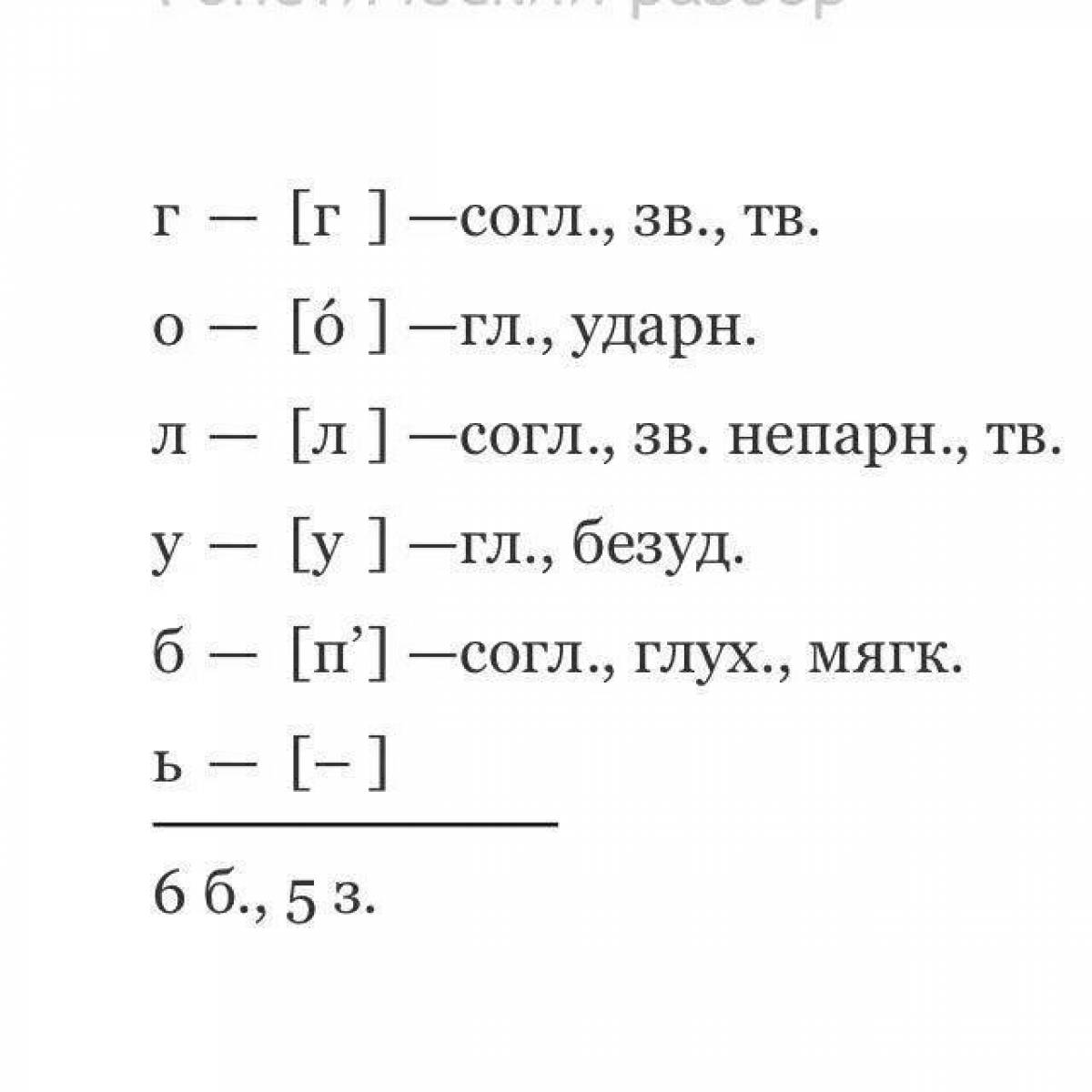 Фонетический разбор слова 1 класс цветовая схема примеры с ответами