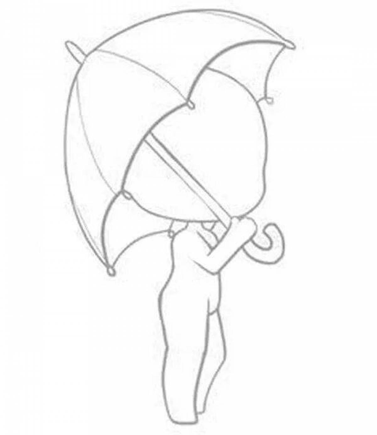 Манекены для рисования с зонтом