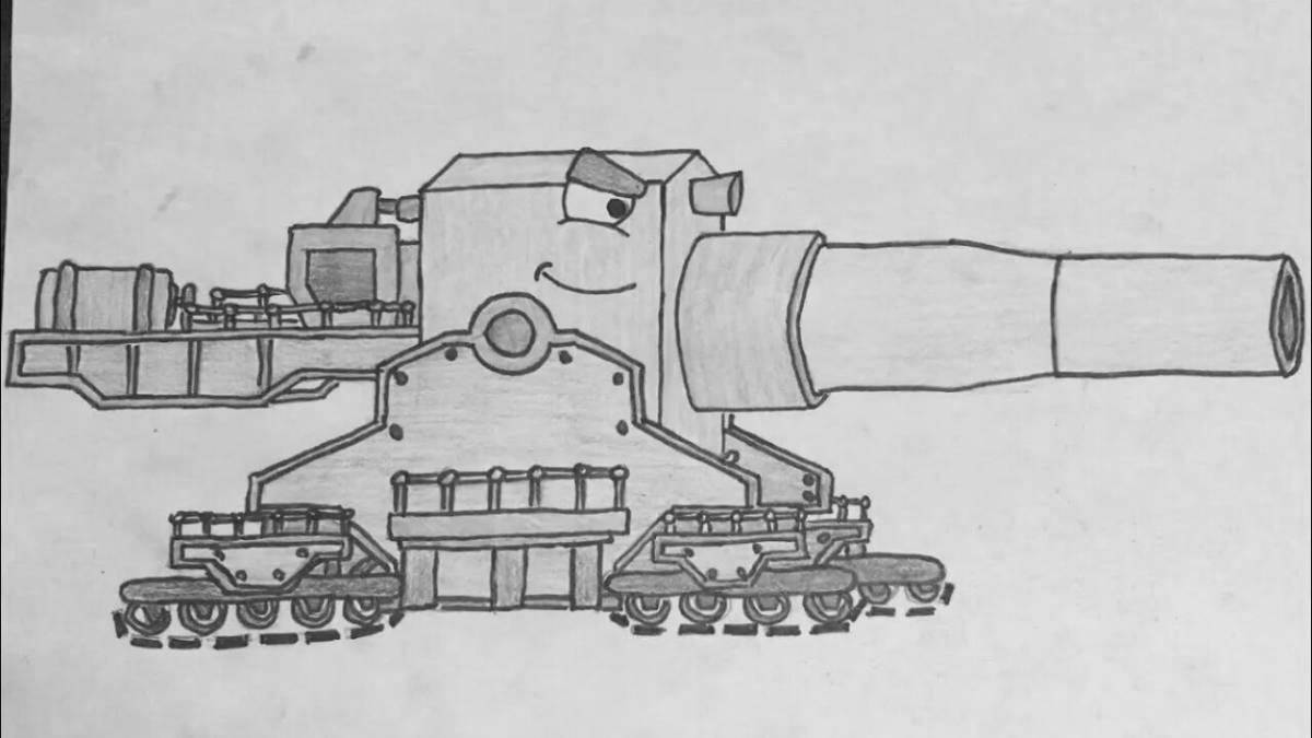 Как нарисовать танк ис 44 из геранда