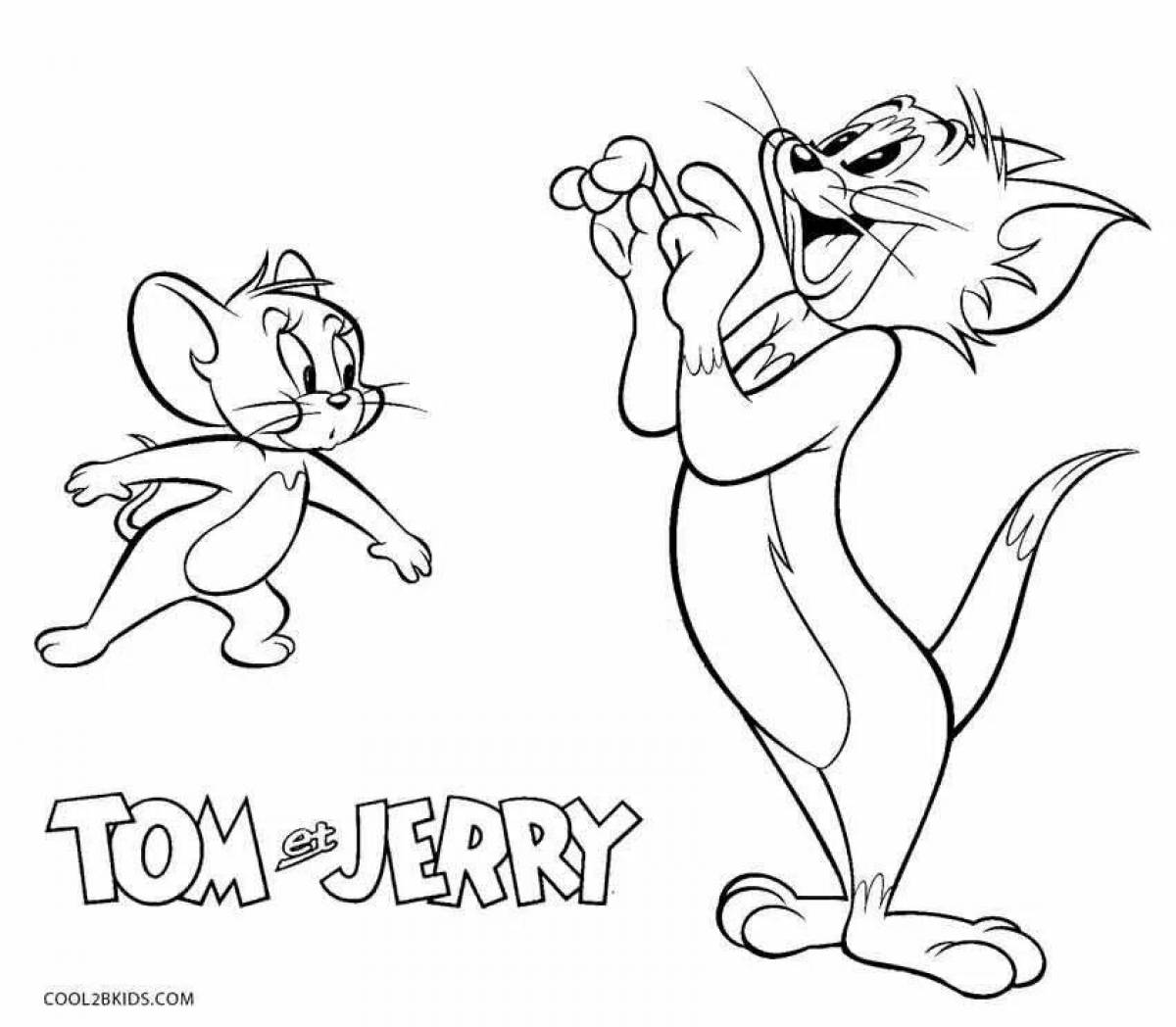 Том и Джерри трафарет