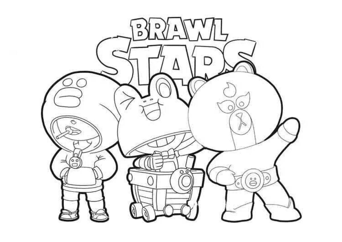 Картинки леона из brawl stars раскраски