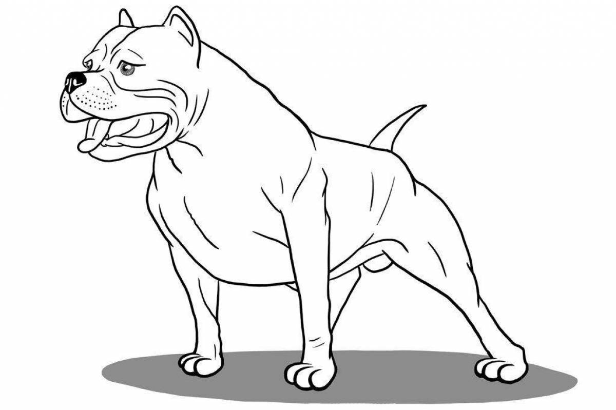 Angry angry dog ​​coloring page