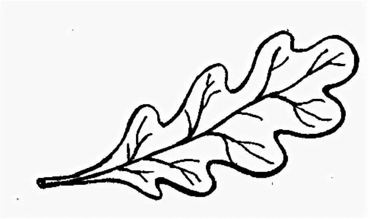 Фото Восхитительная страница раскраски дубового листа