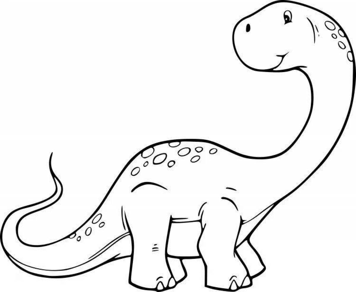 Фото Привлекательная страница раскраски динозавра диплодока