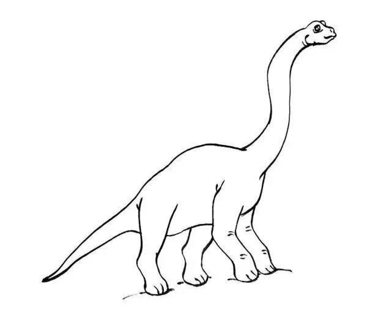 Фото Раскраска сказочный динозавр диплодок