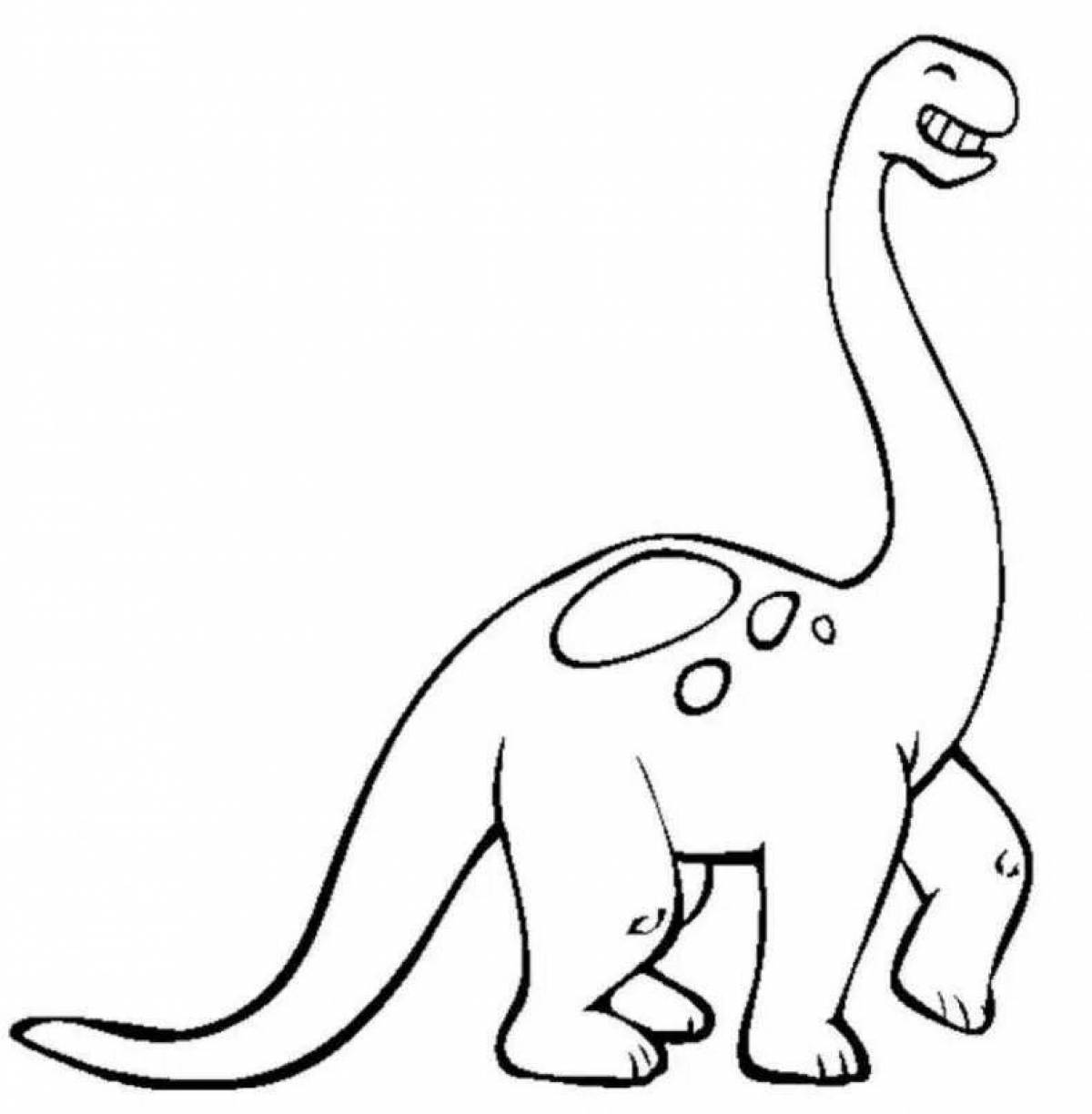 Фото Раскраска великолепный динозавр диплодок