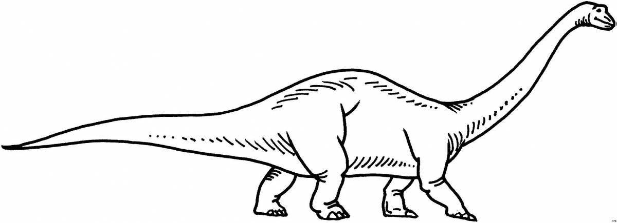 Фото Раскраска славный диплодок динозавр