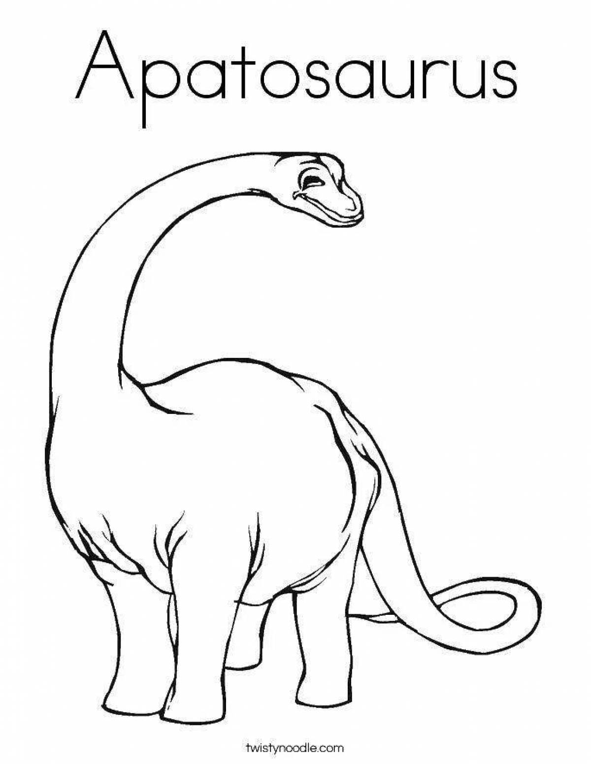 Фото Инновационная страница раскраски динозавра диплодока