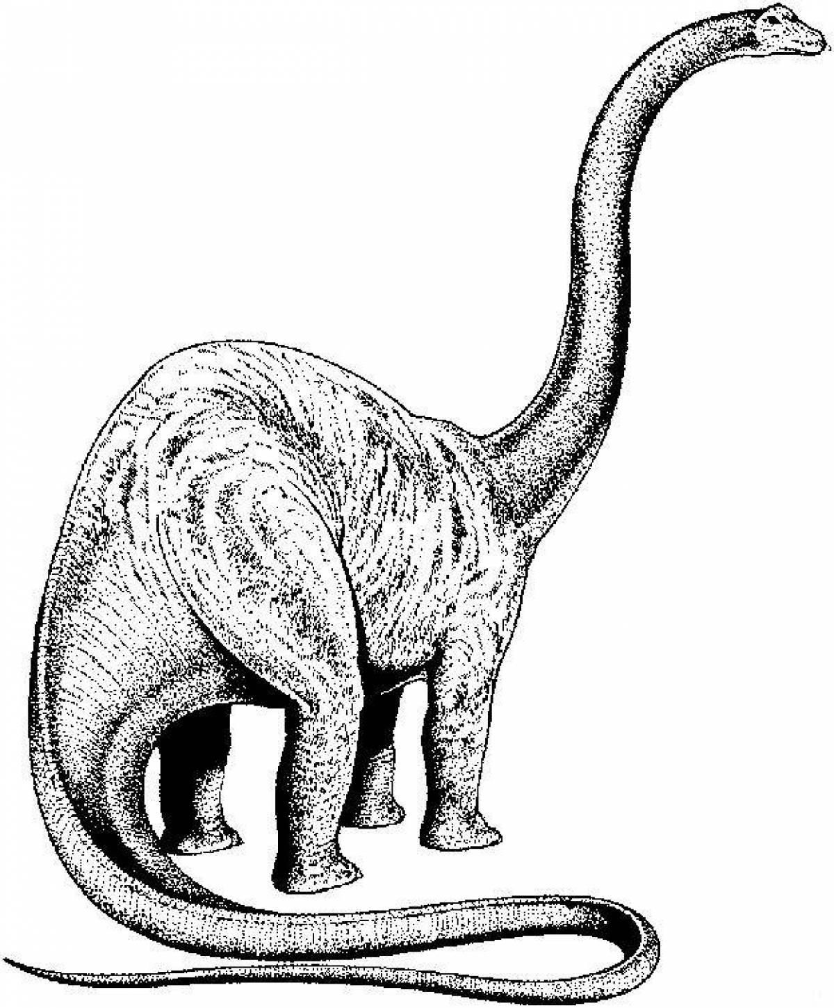 Фото Причудливая раскраска динозавра диплодока