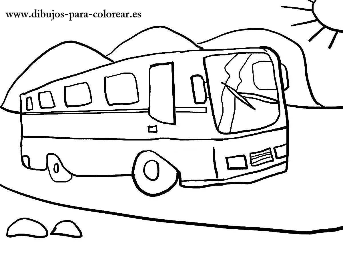 Colour-obsessed transport preparatory group coloring page