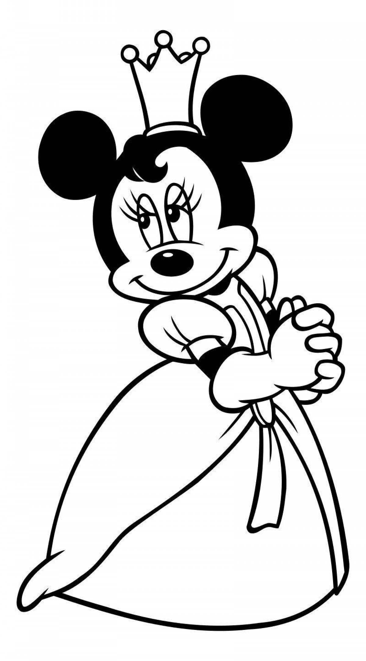 Фото Funky coloring page mini mouse girls