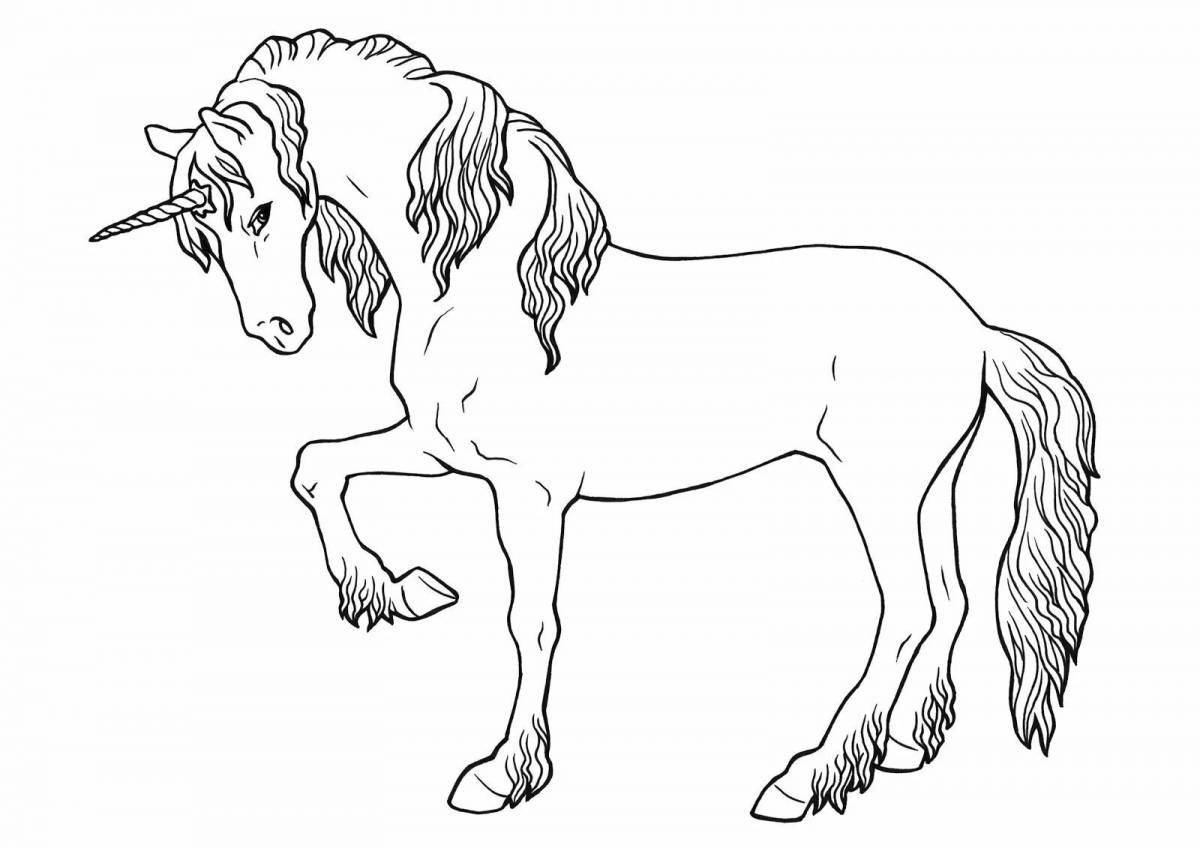 Фото Игривая раскраска лошади для девочек