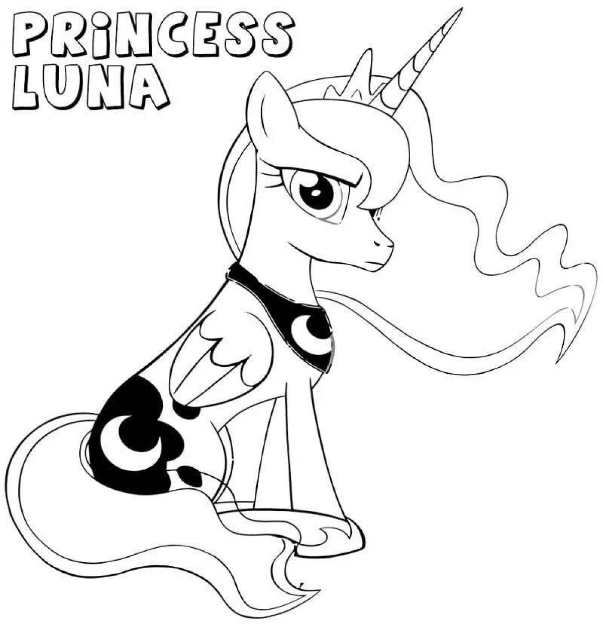 Фото Perfect coloring page принцесса луна пони