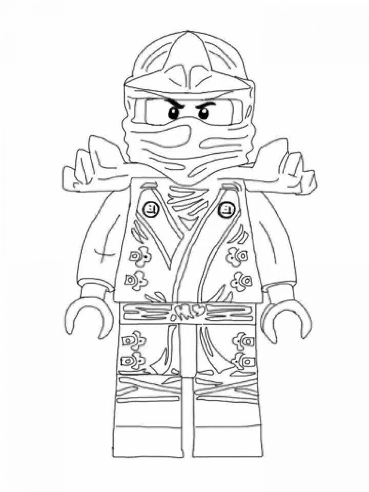 Joyful lego ninjago lloyd coloring page
