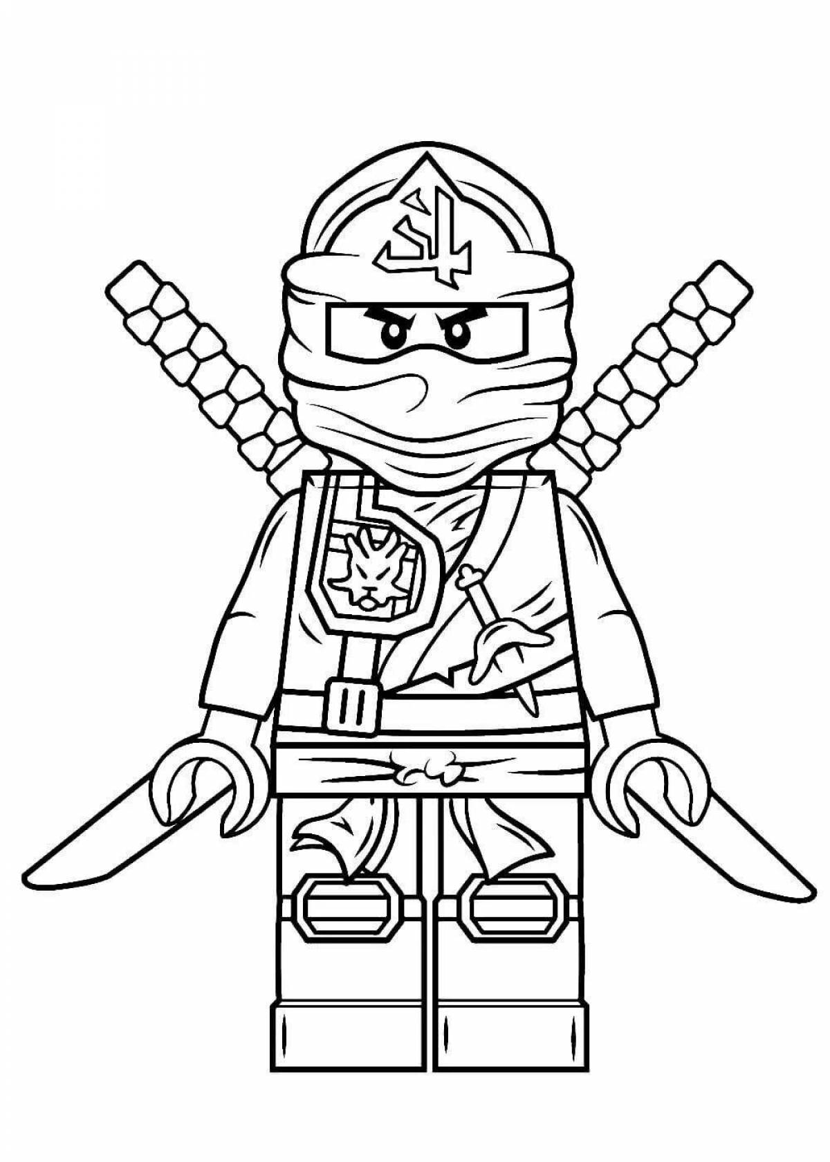 Peace coloring lego ninjago lloyd